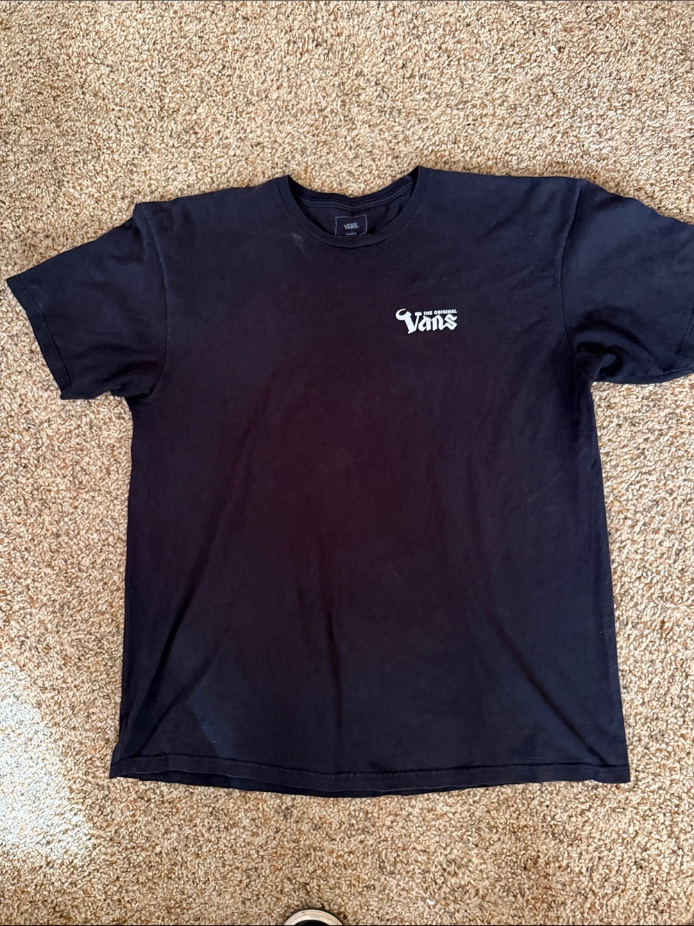 Vans Black Short Sleeve Tee with White Logo